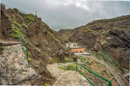 Hermitage of San Marcos and Recreation Area. North-eastern part of La Gomera island. Favorite vacation spot of local residents of Agulo as well as tourists. Canary Islands, Spain.の写真素材