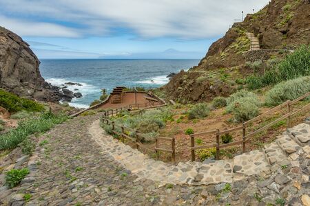 San Marcos Recreation Area. North-eastern part of La Gomera island. Favorite vacation spot of local residents of Agulo as well as tourists. Canary Islands, Spain.の写真素材