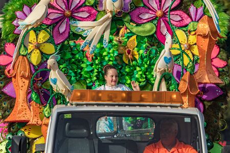 SANTA CRUZ DE TENERIFE, SPAIN - FEBRUARY 25, 2020: Coso parade - along the Avenida de Anaga,...