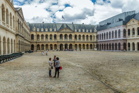 Paris, France - June 25, 2016: Les Invalides is a complex of museums in Paris, the military history museum of France, and the tomb of Napoleon Bonaparte. At 1860, Napoleon's remains bury in here.のeditorial素材