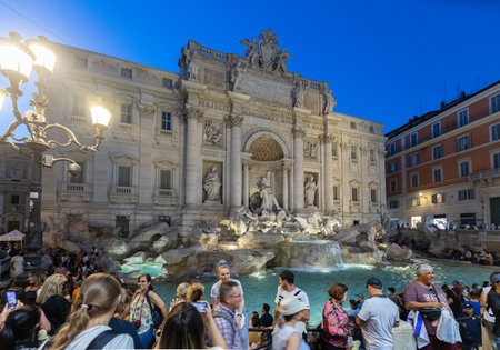 ROME, ITALY - MAY 24, 2022: Italy Latium, Roma district Trevi Fountain, Seven Hills of Romeのeditorial素材