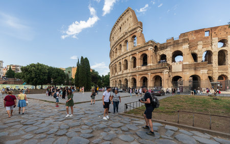 ROME, ITALY - MAY 25, 2022: Colosseum in Rome, Italy.のeditorial素材