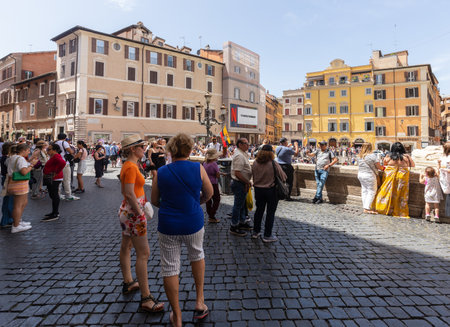 ROME, ITALY - MAY 24, 2022: Italy Latium, Roma district Trevi Fountain, Seven Hills of Romeのeditorial素材