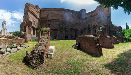 ROME, ITALY - MAY 26, 2022: Archeological Park of the Colosseo in Rome. Colosseum parcoのeditorial素材