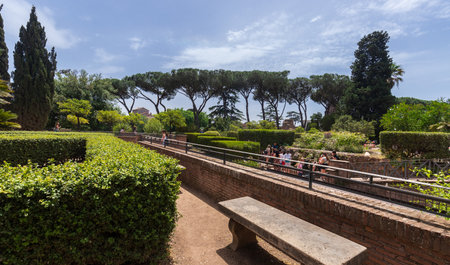 ROME, ITALY - MAY 26, 2022: Archeological Park of the Colosseo in Rome. Colosseum parcoのeditorial素材