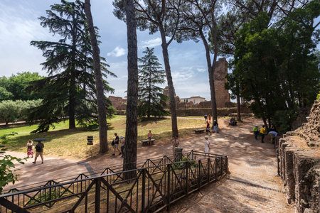 ROME, ITALY - MAY 26, 2022: Archeological Park of the Colosseo in Rome. Colosseum parcoのeditorial素材