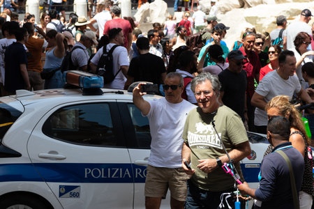 ROME, ITALY - MAY 24, 2022: Italy Latium, Roma district Trevi Fountain, Seven Hills of Romeのeditorial素材