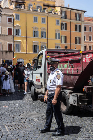 ROME, ITALY - MAY 24, 2022: Italy Latium, Roma district Trevi Fountain, Seven Hills of Romeのeditorial素材