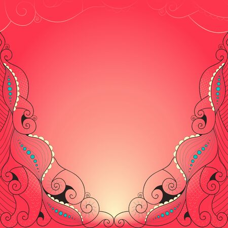 Abstract background. Bright colors. Lace pattern with a gradient.のイラスト素材