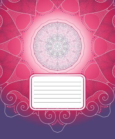 The cover design for school notebook. Abstract illustration. Bright gradient.のイラスト素材