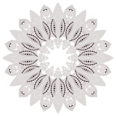 Round lace pattern.  Easy to change colors. Twelve rays.のイラスト素材