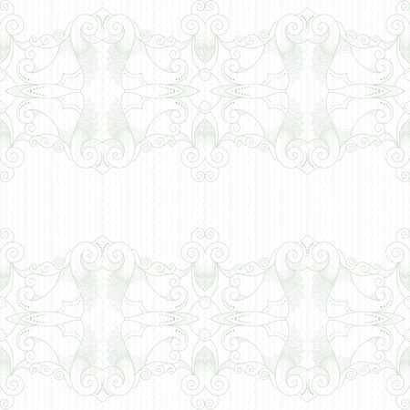 Abstract seamless background. Filigree horizontal border. Background color and border easily changed. All the parts separately.のイラスト素材