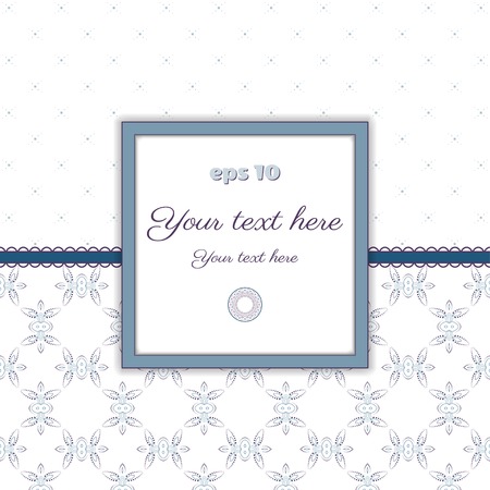Vector abstract background with frame for your text. Decor is delicate. Color easily changed. Perfect as invitation or congratulation.のイラスト素材