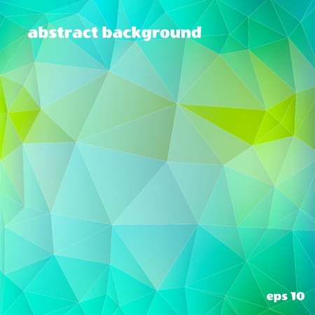Abstract polygonal background. Elements in blue and green colors.のイラスト素材