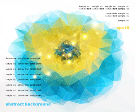 Abstract polygonal vector background  that reminds a flower. Place for your text.のイラスト素材