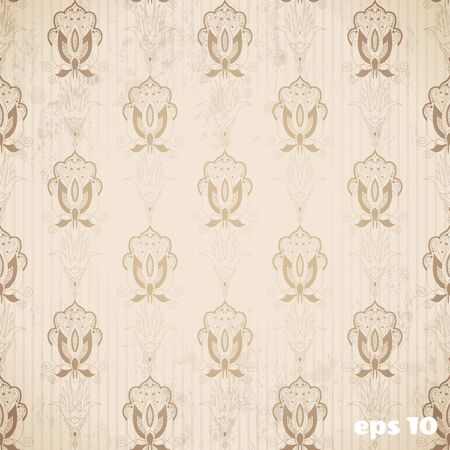 Blotches, stripes and vintage damask pattern.のイラスト素材