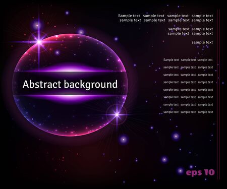 Abstract vector dark background with purple stars.のイラスト素材