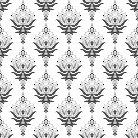 Seamless vector background. Floral damask pattern. Easily edit the colors.のイラスト素材