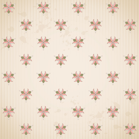 Vector seamless background. Blotches, stripes and vintage pattern. This ornament is part of collection oriental patternsのイラスト素材