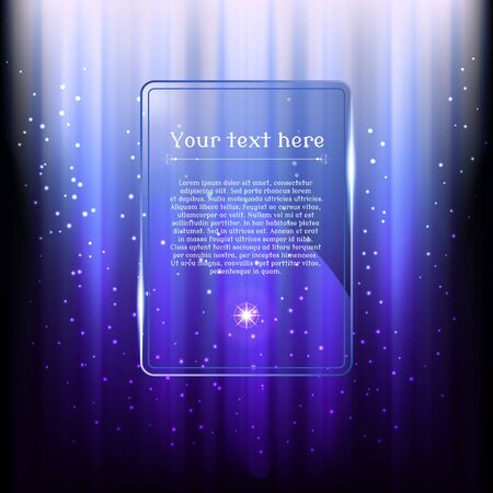 Abstract polygonal vector background. Glass frame for your textのイラスト素材