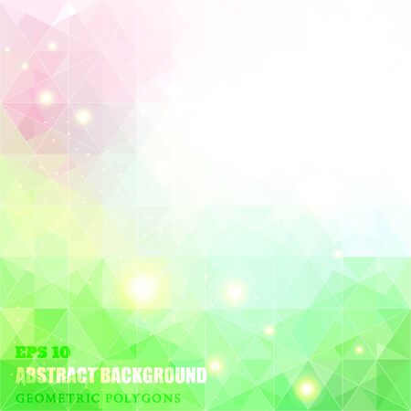 Abstract polygonal vector background. Spring colors.のイラスト素材