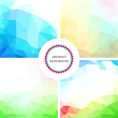 Set of four vector abstract geometric backgrounds.のイラスト素材