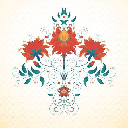 Vector background. Element beautiful floral pattern. Imitation watercolor gradients. Seamless simple delicate ornament. Make your design.のイラスト素材