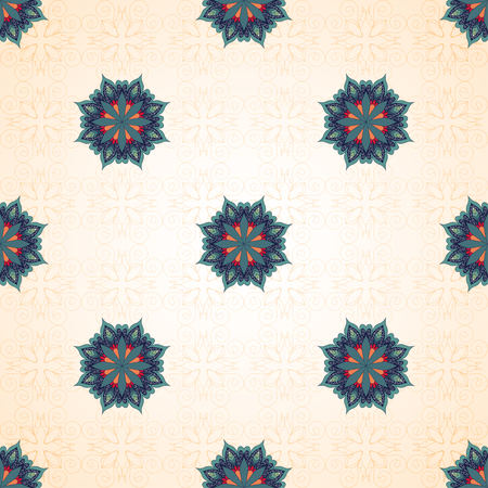 Vector seamless background. Beautiful floral pattern in vintage style.のイラスト素材