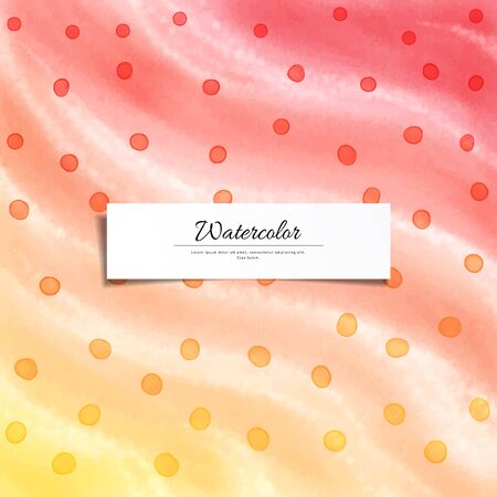 Abstract vector watercolor diagonal background with colored circles. Hand drawing waves.のイラスト素材