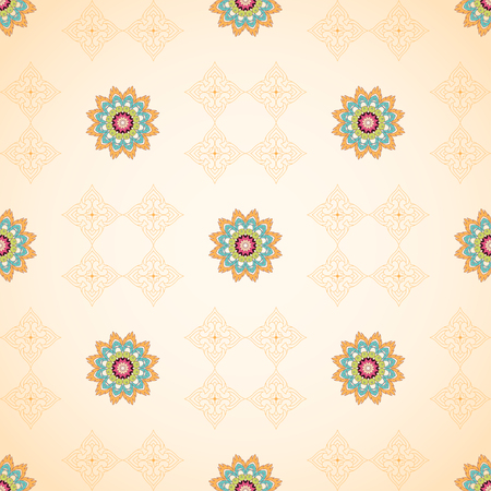 Vector seamless background. Oriental floral pattern. Simple delicate ornament.のイラスト素材