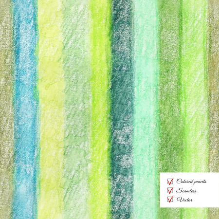 Vector seamless colored pencil striped background. Hand drawing.のイラスト素材