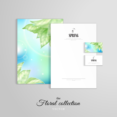 Vector identity templates. Spring collection.のイラスト素材