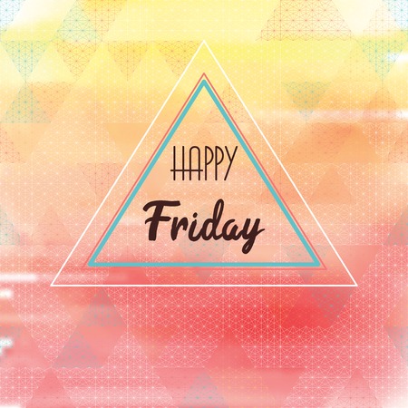 Vector seamless background with colored backdrop and inscription "Happy friday".のイラスト素材