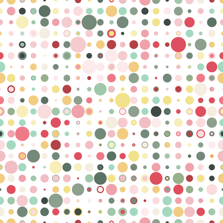 Vector seamless background with colored circles.のイラスト素材
