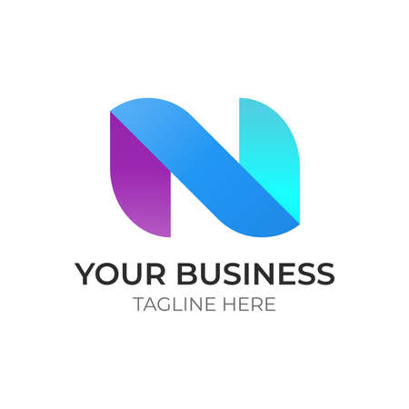 N  letter . Easy to Edit.のイラスト素材