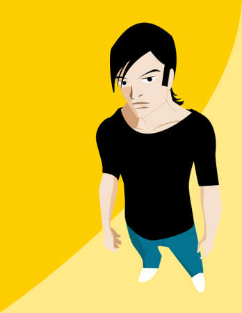 young man fashion vector illustration