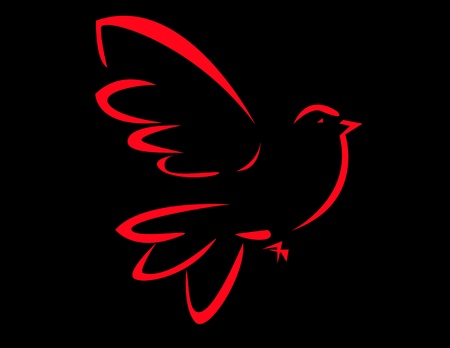 Vector illustration of flying doveのイラスト素材