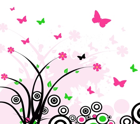 Abstract flower backgroundのイラスト素材