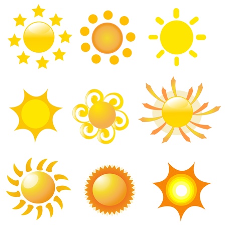 Sun vector illustrationのイラスト素材