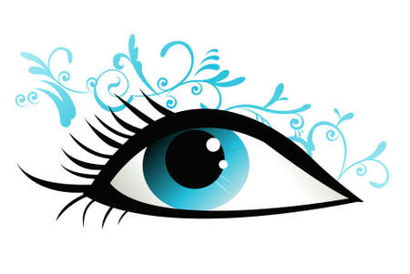 blue vector eyeのイラスト素材
