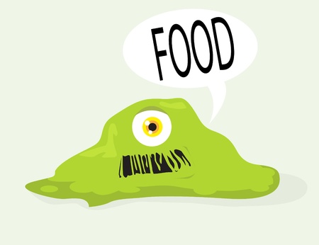 monster saying foodのイラスト素材