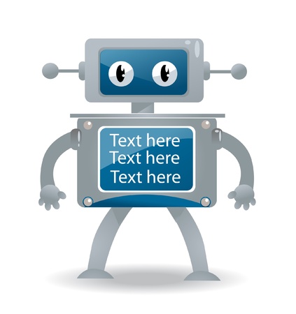 Cartoon vector illustration of a robotのイラスト素材