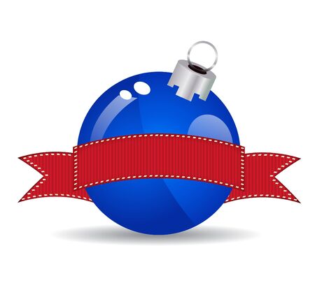 Christmas balls on white background のイラスト素材