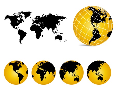 World mapのイラスト素材