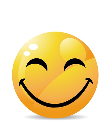 Smiley on whiteのイラスト素材