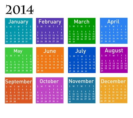 2014 calendar のイラスト素材