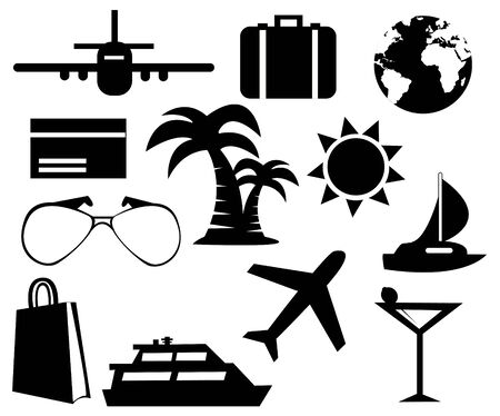 Tourism set icons のイラスト素材