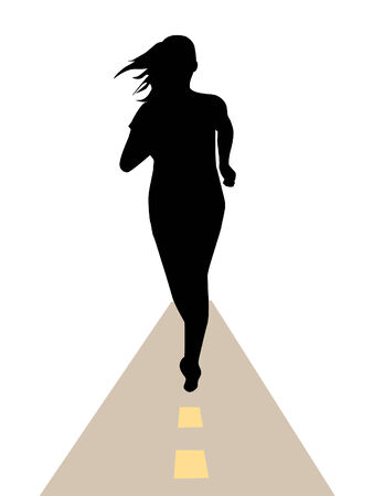 Running girlのイラスト素材