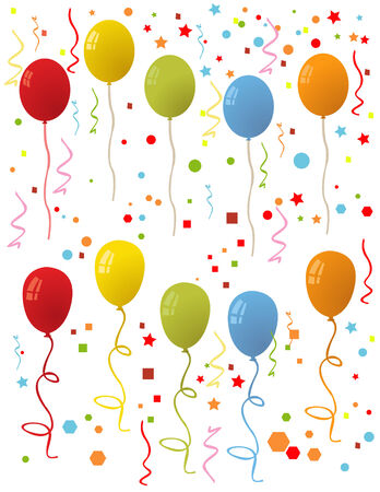 Background with multicolored balloons. Vector illustration.のイラスト素材