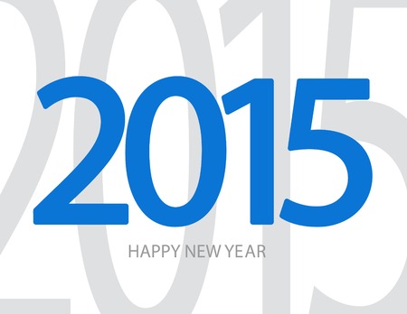 Happy new year 2015 Text Designのイラスト素材